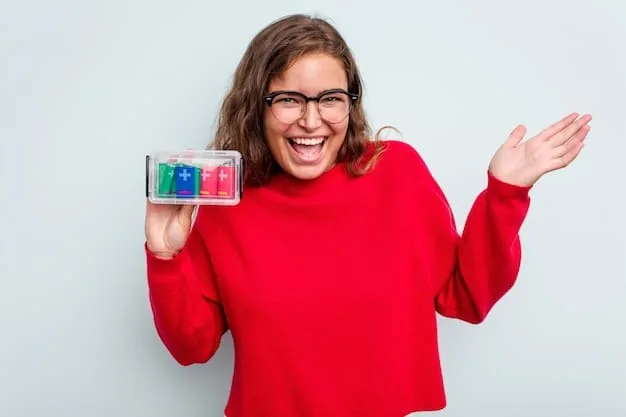 A person holding a variety of credit cards, with a magnifying glass hovering over them, to symbolize comparing different rewards programs.