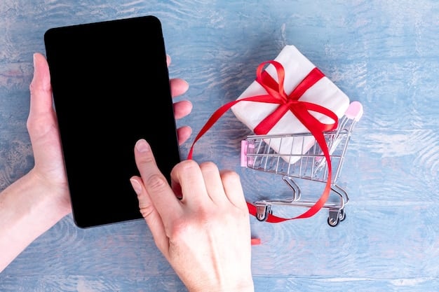 A hand holding a smartphone displaying a coupon code website with various discount offers listed, emphasizing the accessibility and convenience of finding deals on mobile devices.