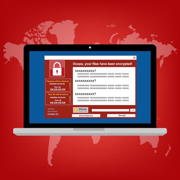 A computer screen displaying a fake bank email with several red flags highlighted, such as poor grammar, a suspicious link, and an urgent request for information. The color scheme is alarming with bright reds and oranges.