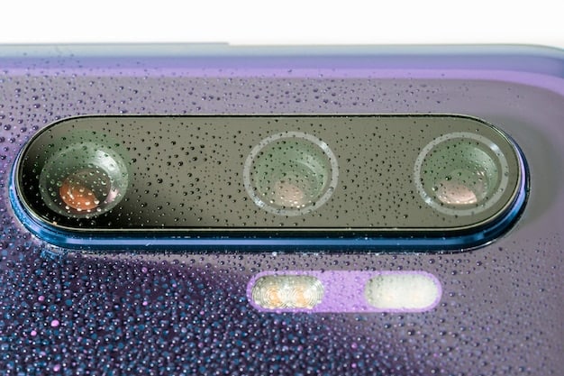 A close-up of the Bluetooth speaker after the test, with water droplets visible on its surface, highlighting potential areas where water might have seeped in.