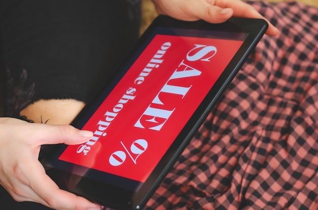 A close-up of a smartphone screen displaying a digital coupon for a clothing retailer. The coupon code is clearly visible, and there is a button prompting the user to 